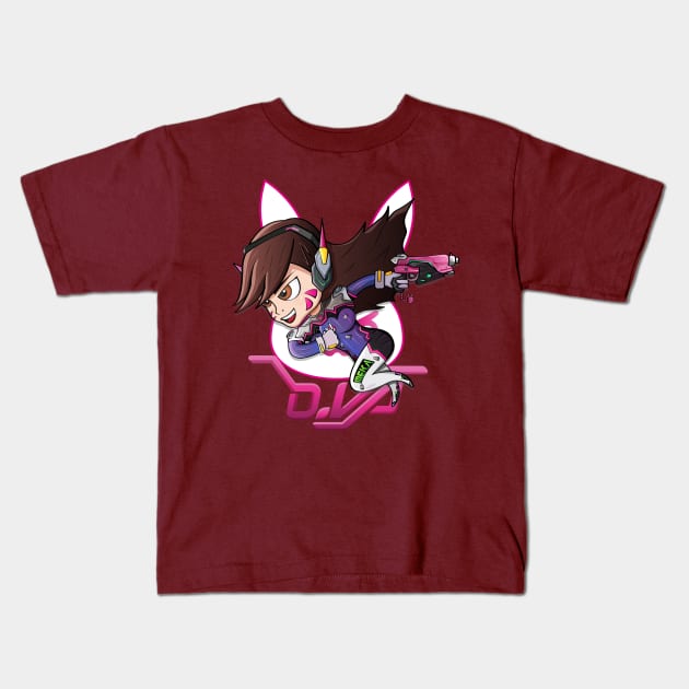 D.Va spray Kids T-Shirt by ChocolateBono